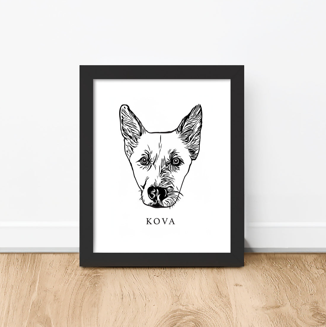 Custom Pet Portrait Framed from Photo | Wagged Tails