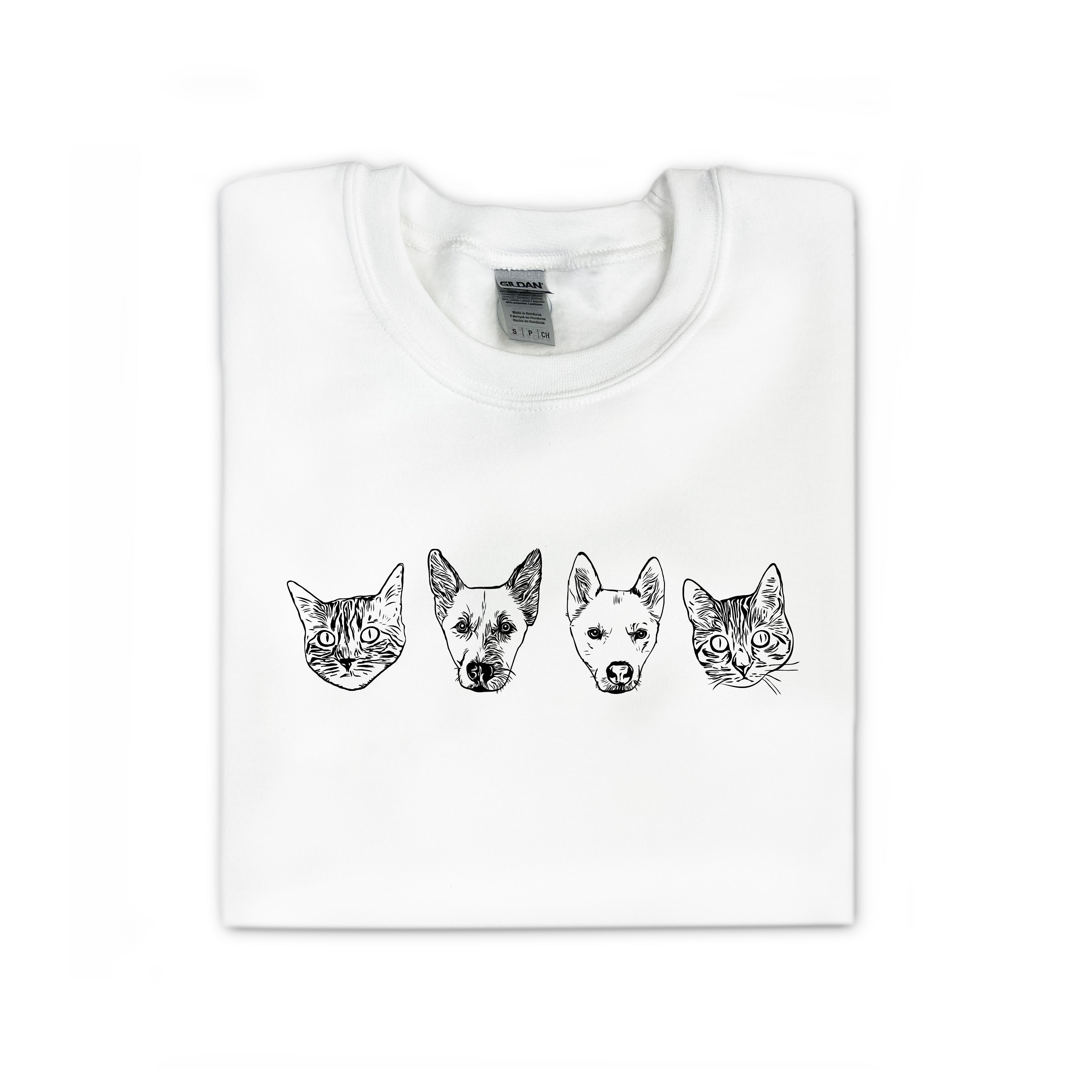 Custom Sweatshirt with Dog Face Personalized Dog Sweatshirt