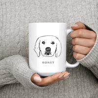 Custom Pet Portrait Mug 15oz by Wagged Tails