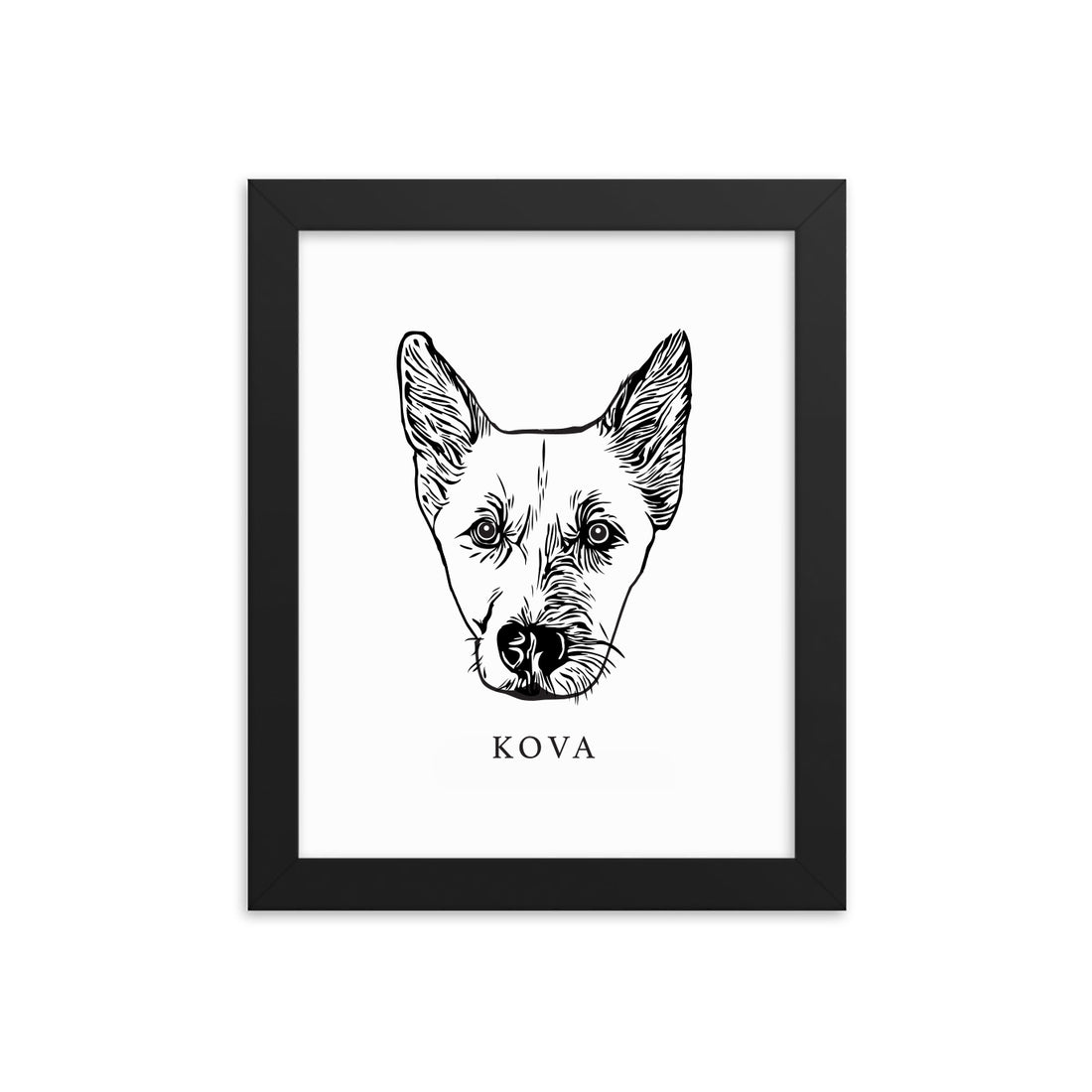 Custom Pet Portrait Framed from Photo | Wagged Tails 
