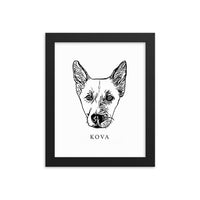 Custom Pet Portrait Framed from Photo | Wagged Tails 