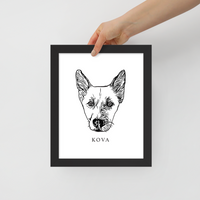 Custom Pet Portrait Framed from Photo | Wagged Tails 